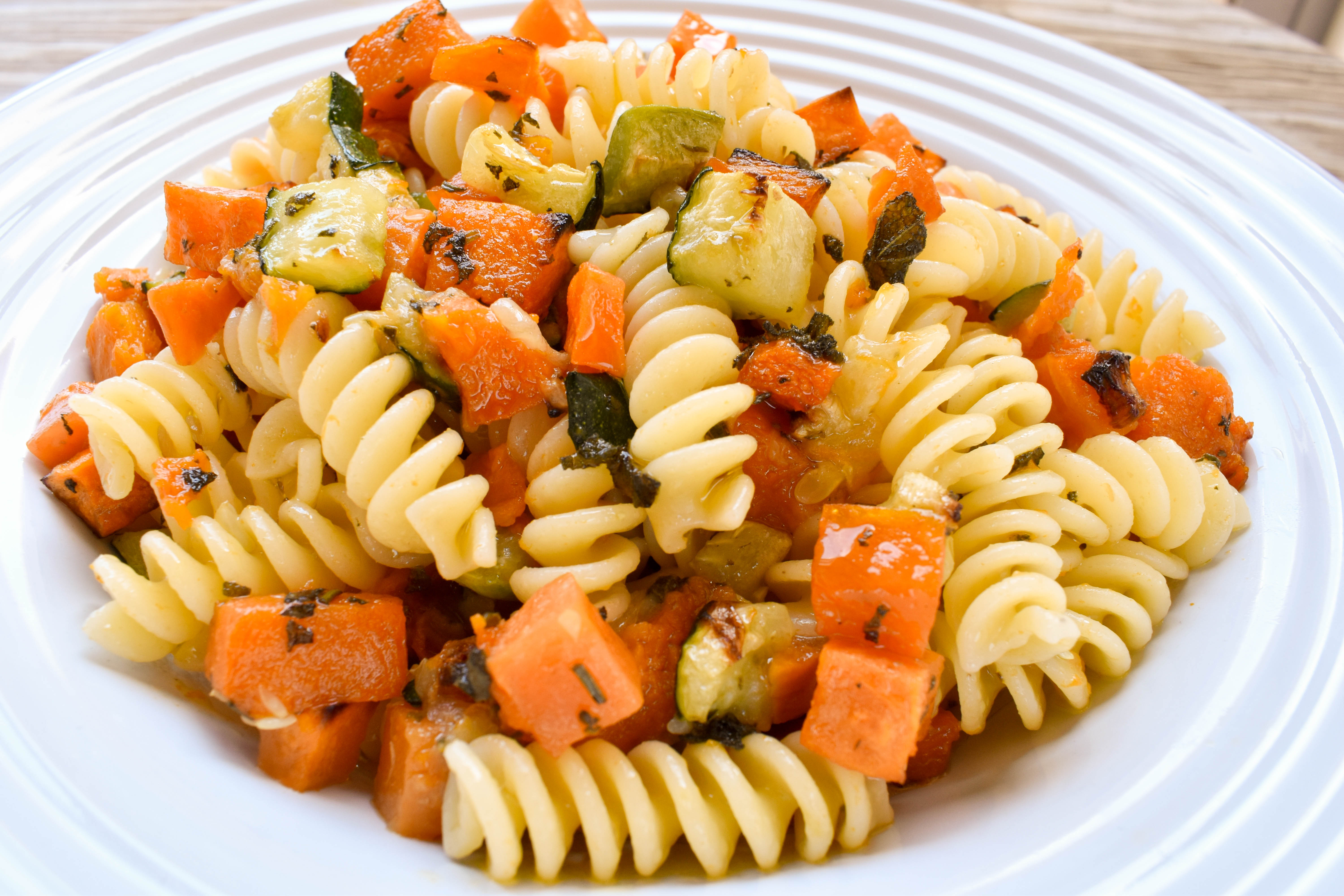 Fusilli pasta with 'verdure arrosto' (roasted vegetables) - Italian Spoon