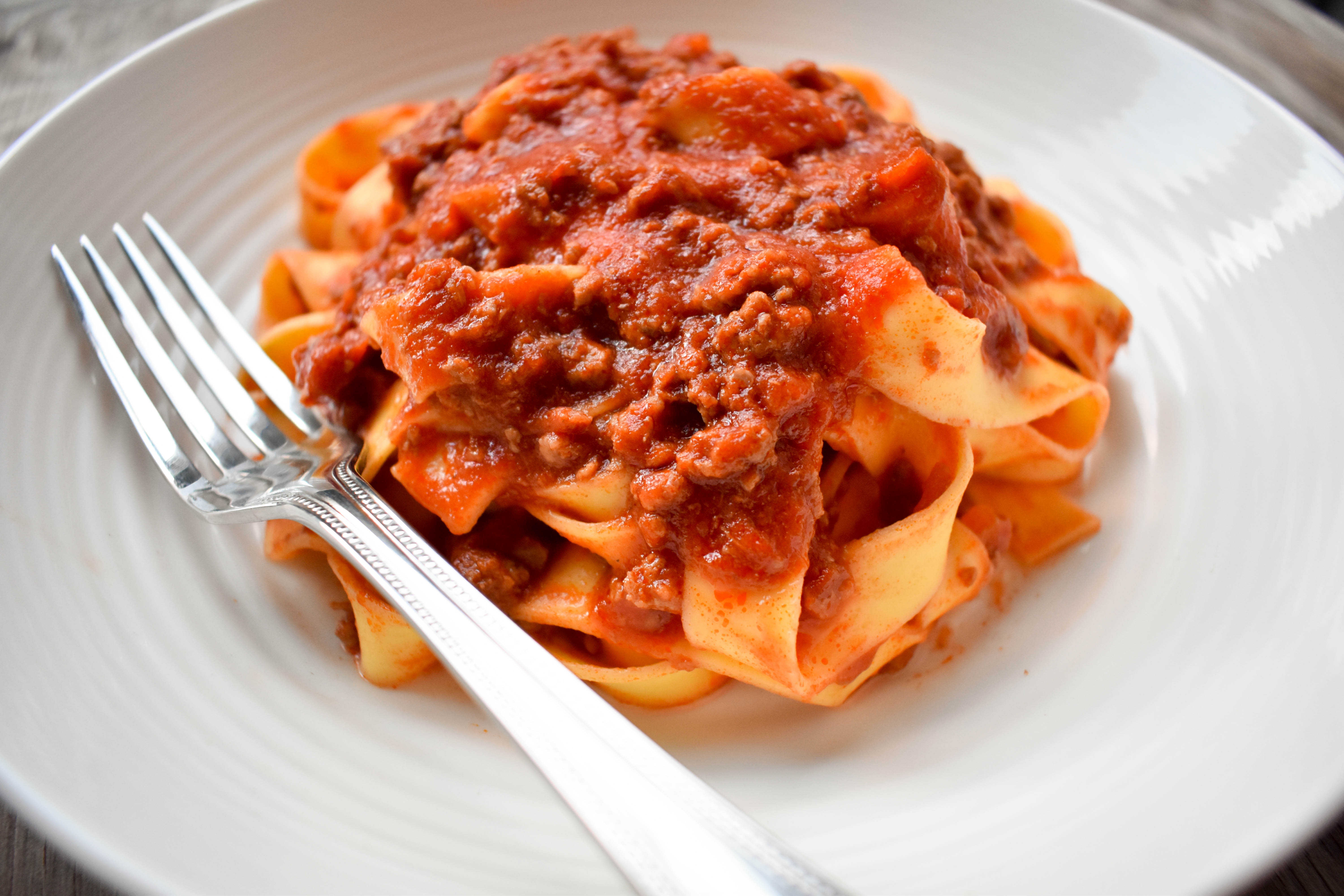 pappardelle pasta bolognese