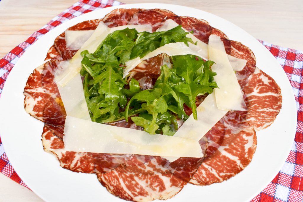 Carpaccio Of Bresaola, Rocket And Parmigiano Reggiano - Italian Spoon