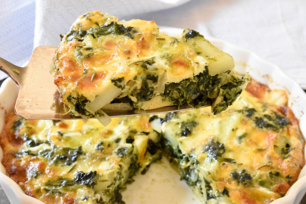 Baked frittata with spinach and potatoes - Italian Spoon