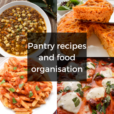 Pantry recipes and food organisation