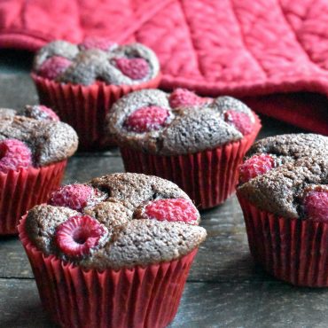 Gluten-free raspberry chocolate muffins